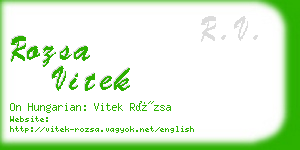 rozsa vitek business card